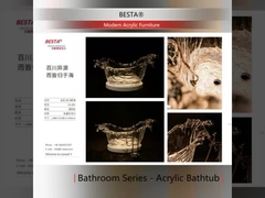 Đồ nội thất Acrylic rõ ràng tắm Acrylic cho một cái nhìn hiện đại và tối giản