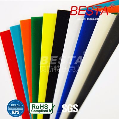 Plain Translucent Colored Acrylic Sheets 4x6feet Weather Resistance