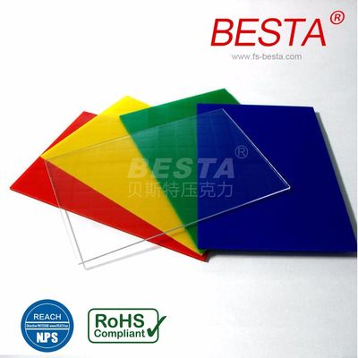 Plain Translucent Colored Acrylic Sheets 4x6feet Weather Resistance