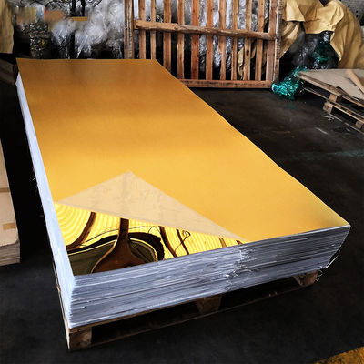 Laser Cut Engraved Gold Mirror Acrylic Sheets 4x8 Feet 2mm High Durability