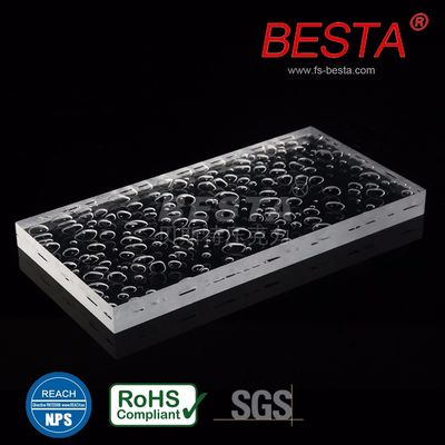 Clear PMMA  Bubble Acrylic Sheet 30mm-50mm Scratch Resistant