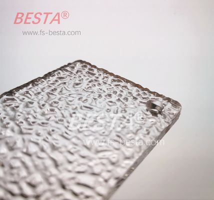 PMMA Transparent Textured Clear Acrylic Sheet 6mm Stone Grain