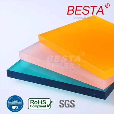 UV Resistant Acrylic Sheet Chemically Resistant Smooth Surface withstands Temperatures