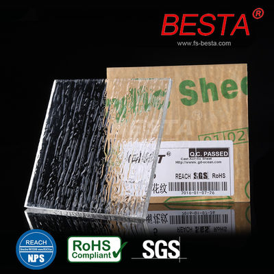 PMMA Textured Clear Acrylic Sheet Decorative Acrylic Wall Board 5mm-40mm